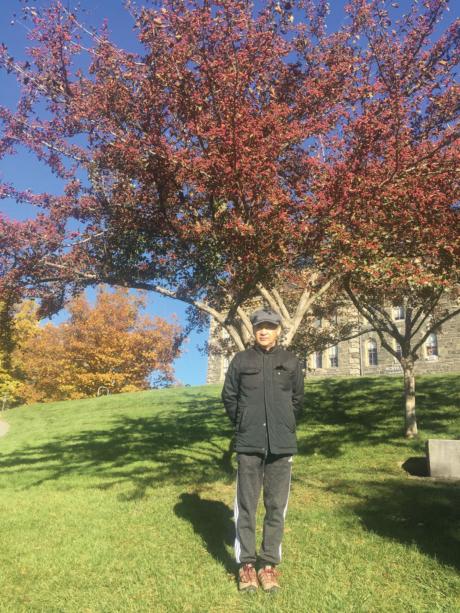 Prof Yu Xingzhong in Morrill Hall, Cornell University